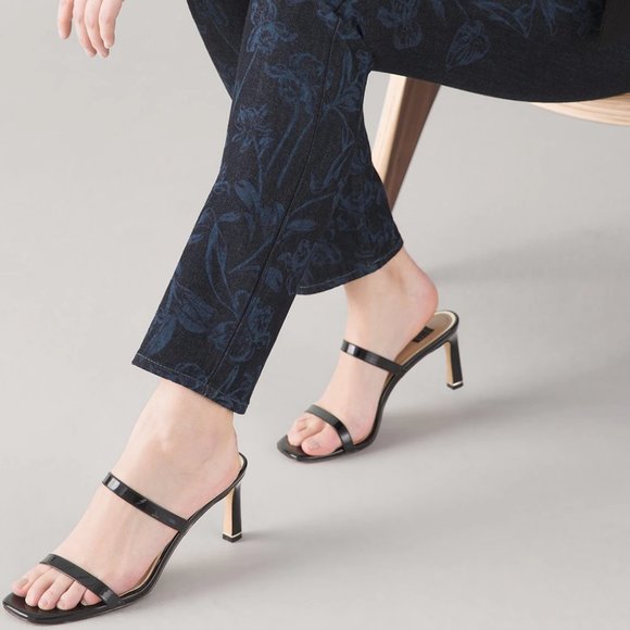 WHBM * FLORAL PRINT * Curvy High-Rise Sculpt Slim Jeans 16 LONG - Picture 4 of 7